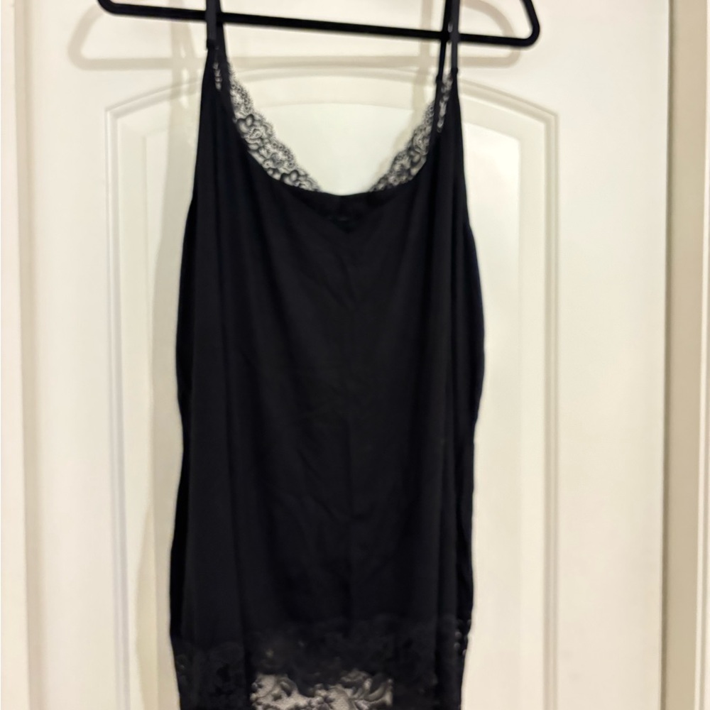 Lane Bryant Black Lace Trim Camisole